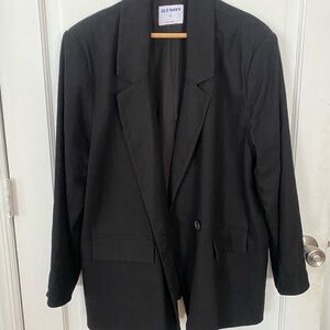 Old Navy Linen Blazer - black